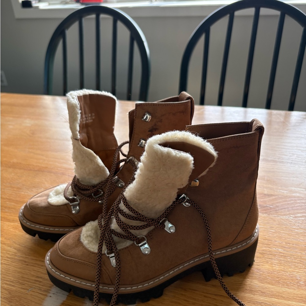 Brown Shearling-Lined Women's Boots